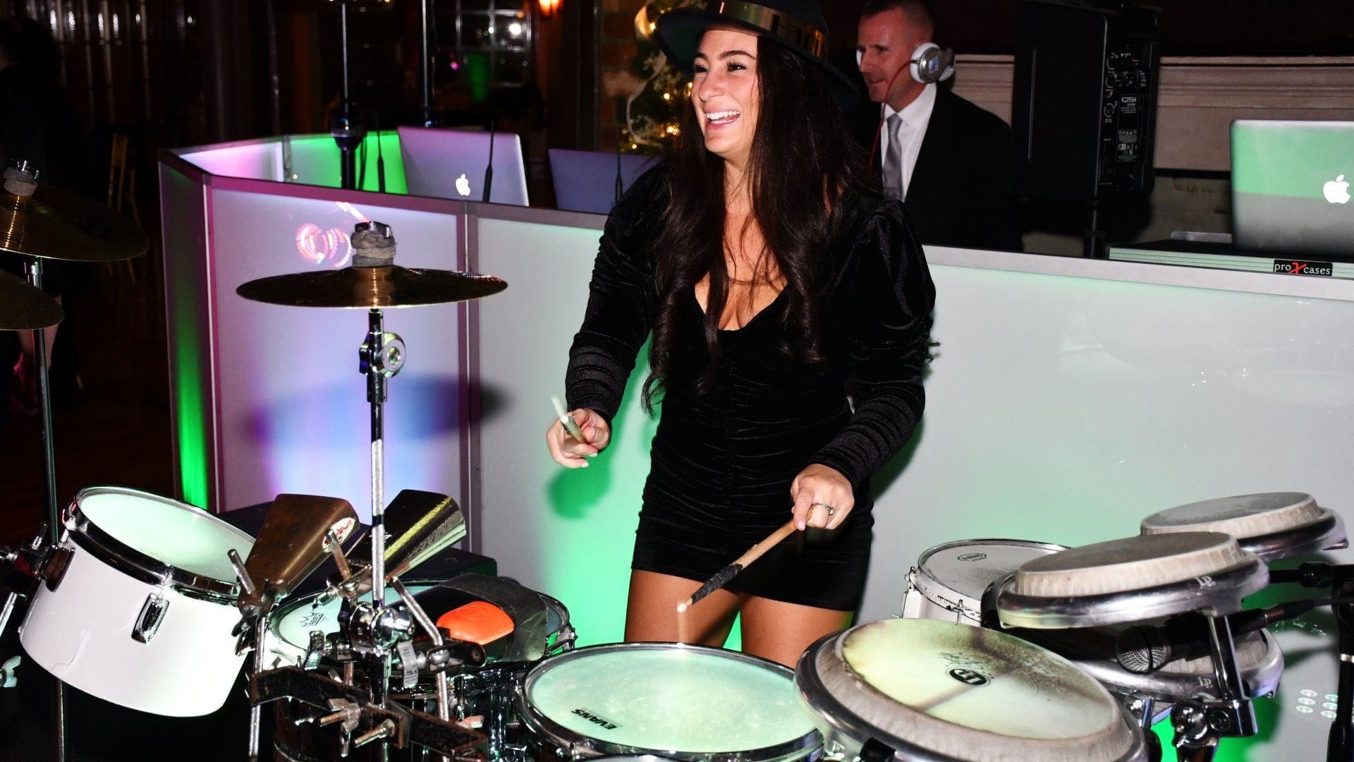 Entertainment Setup Area at Riviera Waterfront Mansion Long Island wedding venue in Massapequa, NY — 6