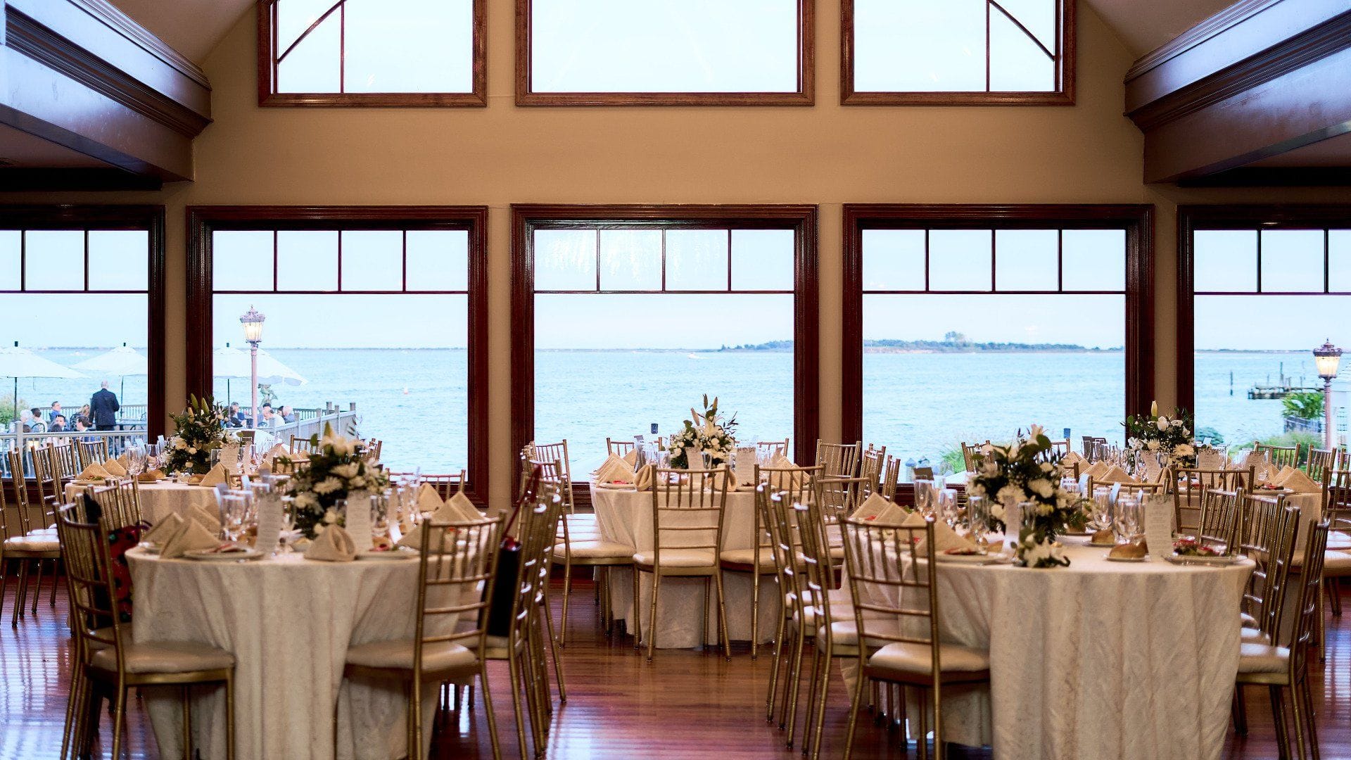 Guest Reception Seating at Riviera Waterfront Mansion Long Island wedding venue in Massapequa, NY — 8