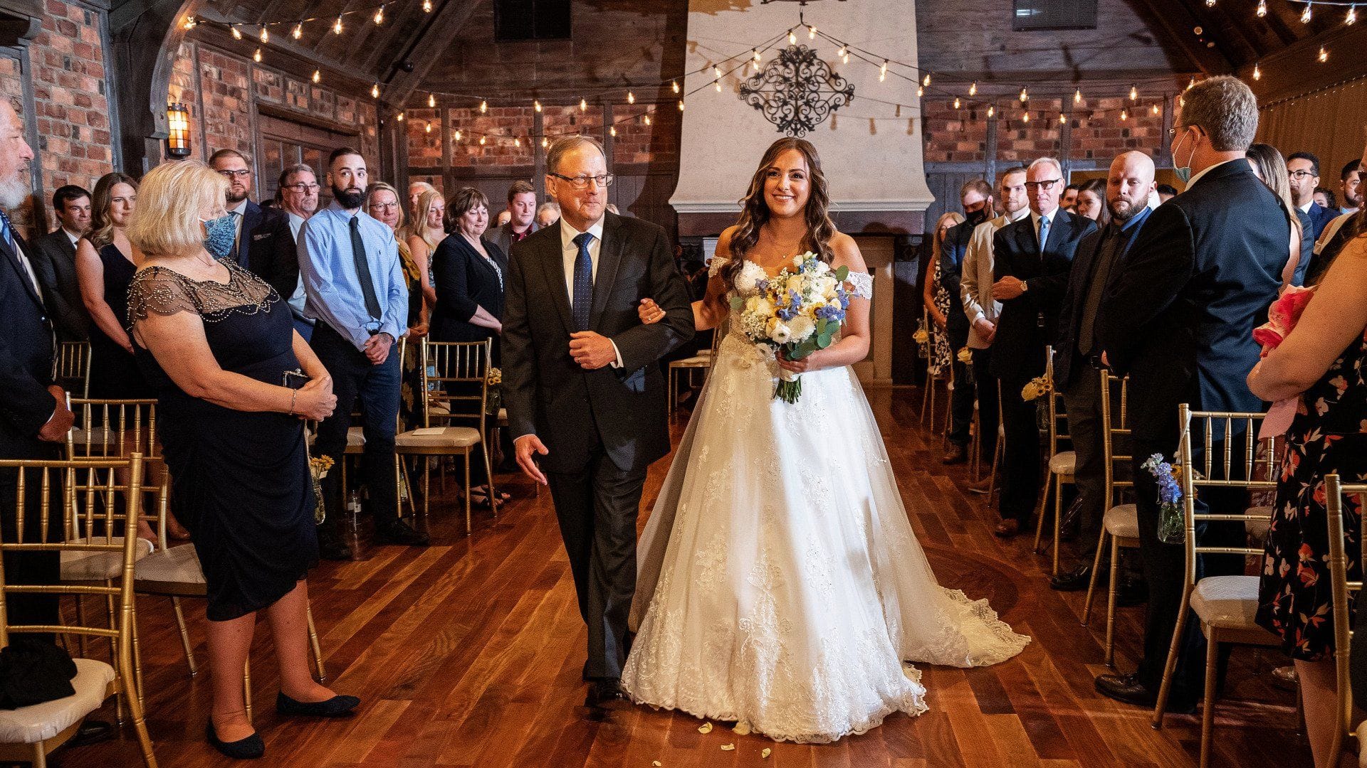 Indoor Ceremony Space at Riviera Waterfront Mansion Long Island wedding venue in Massapequa, NY — 4