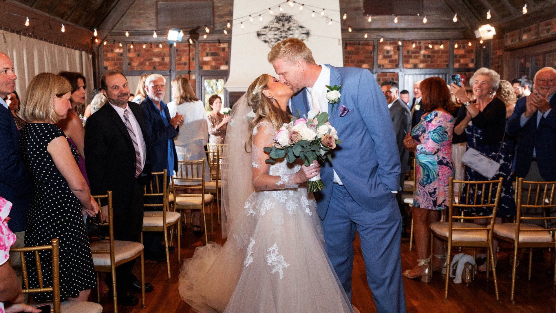 Indoor Ceremony Space at Riviera Waterfront Mansion Long Island wedding venue in Massapequa, NY — 6