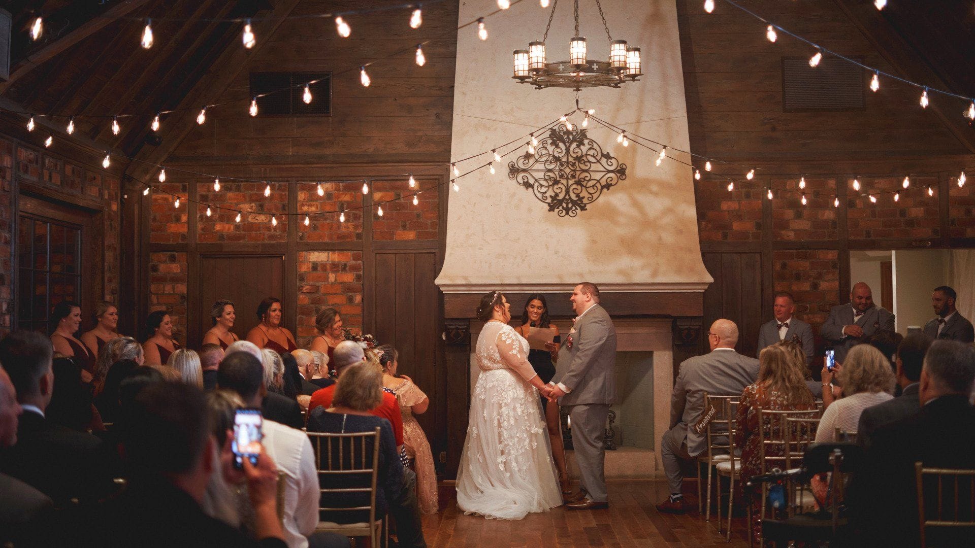 Indoor Ceremony Space at Riviera Waterfront Mansion Long Island wedding venue in Massapequa, NY — 8