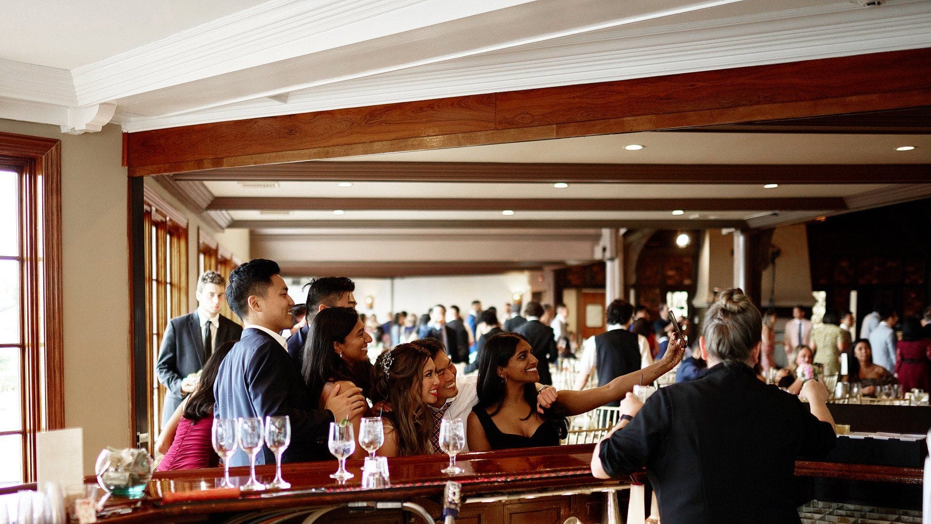 Top Shelf Bar at Riviera Waterfront Mansion Long Island wedding venue in Massapequa, NY — 1