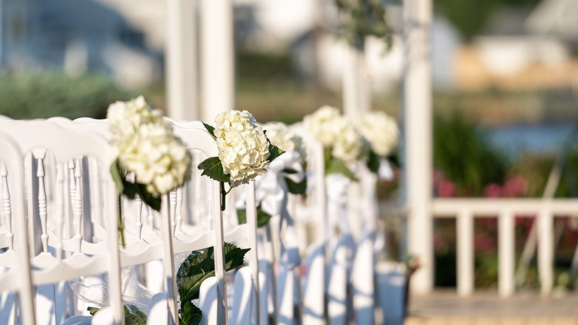 Outdoor Waterfront Ceremony at Riviera Waterfront Mansion Long Island wedding venue in Massapequa, NY — 8