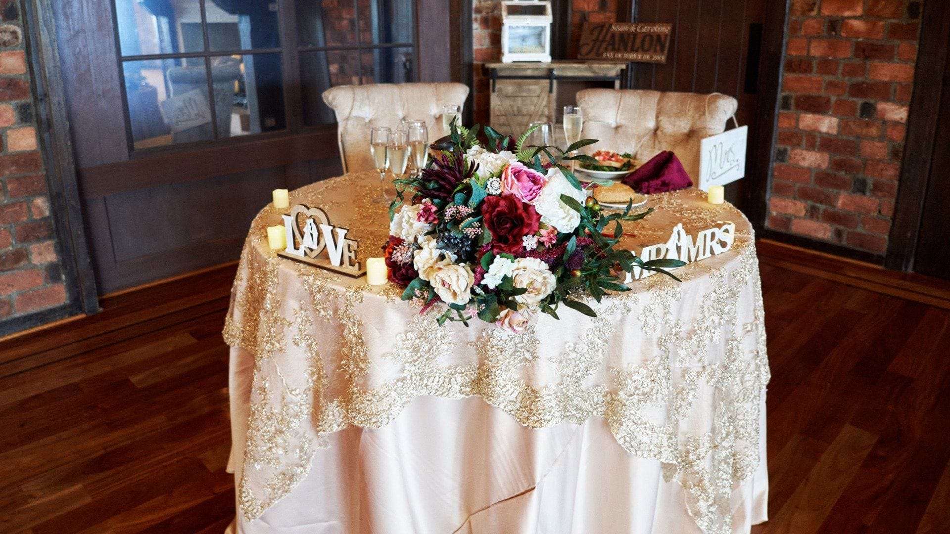 Sweetheart Table at Riviera Waterfront Mansion Long Island wedding venue in Massapequa, NY — 1