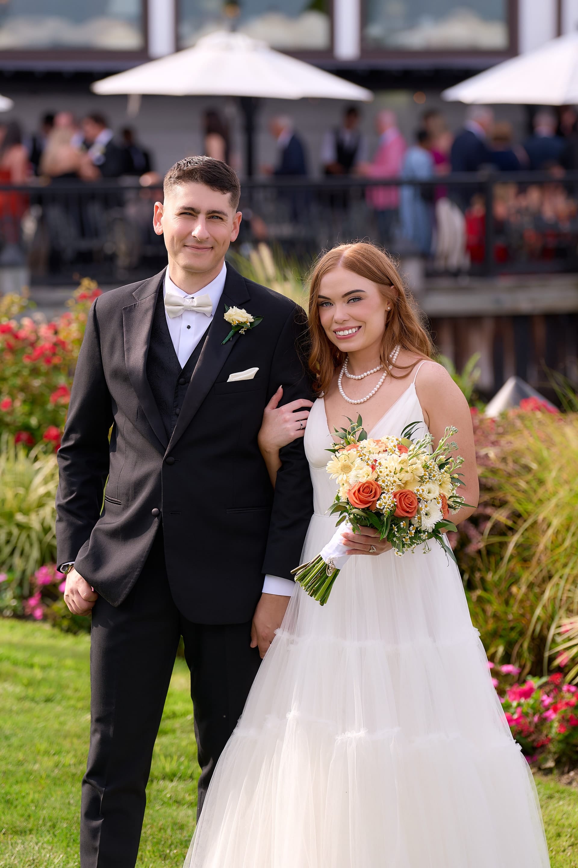 Real couples celebrating their waterfront wedding at Riviera Waterfront Mansion in Massapequa, Long Island — 1