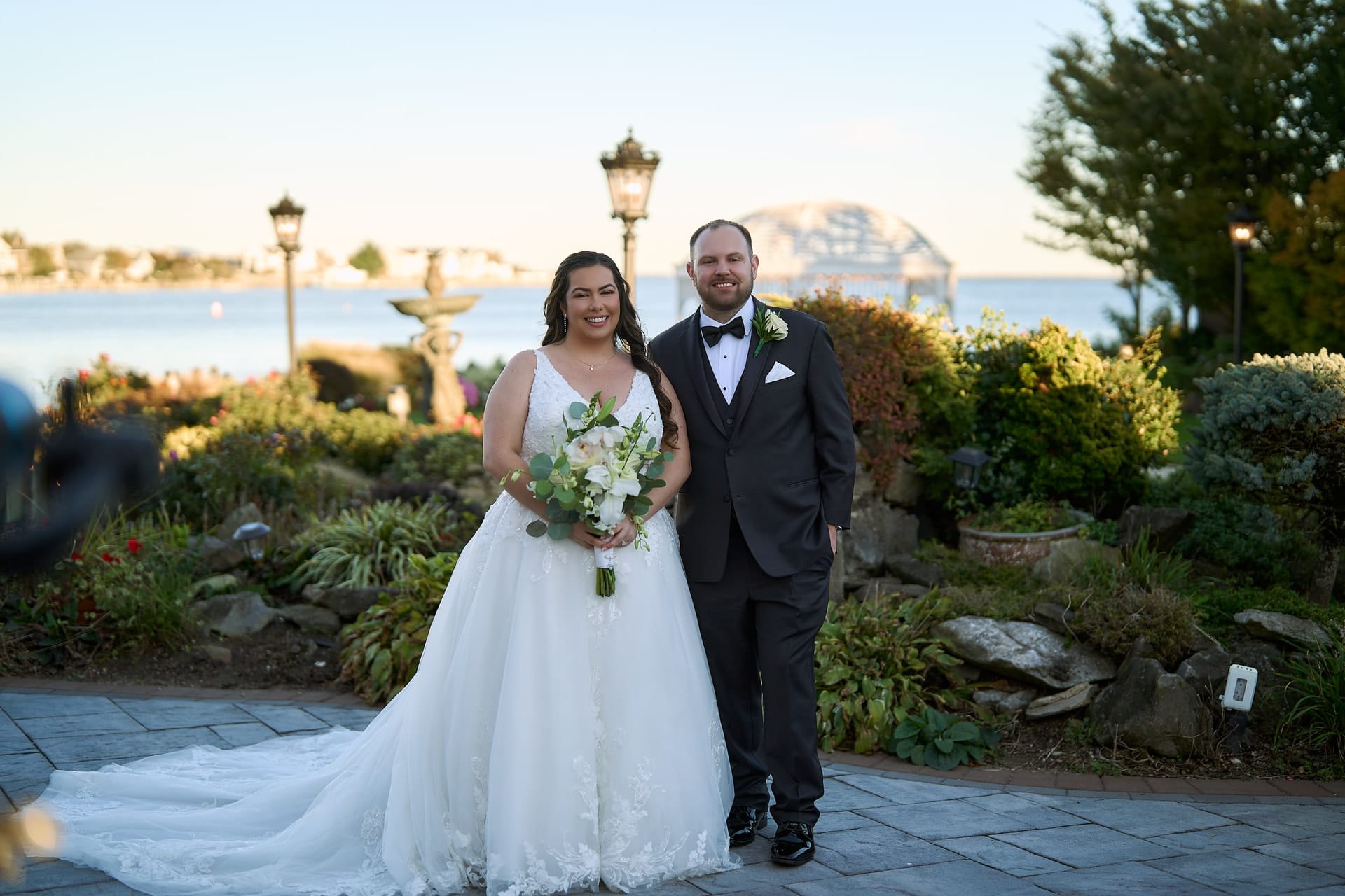 Wedding couple at Riviera Waterfront Mansion in Massapequa, Long Island - Image 2