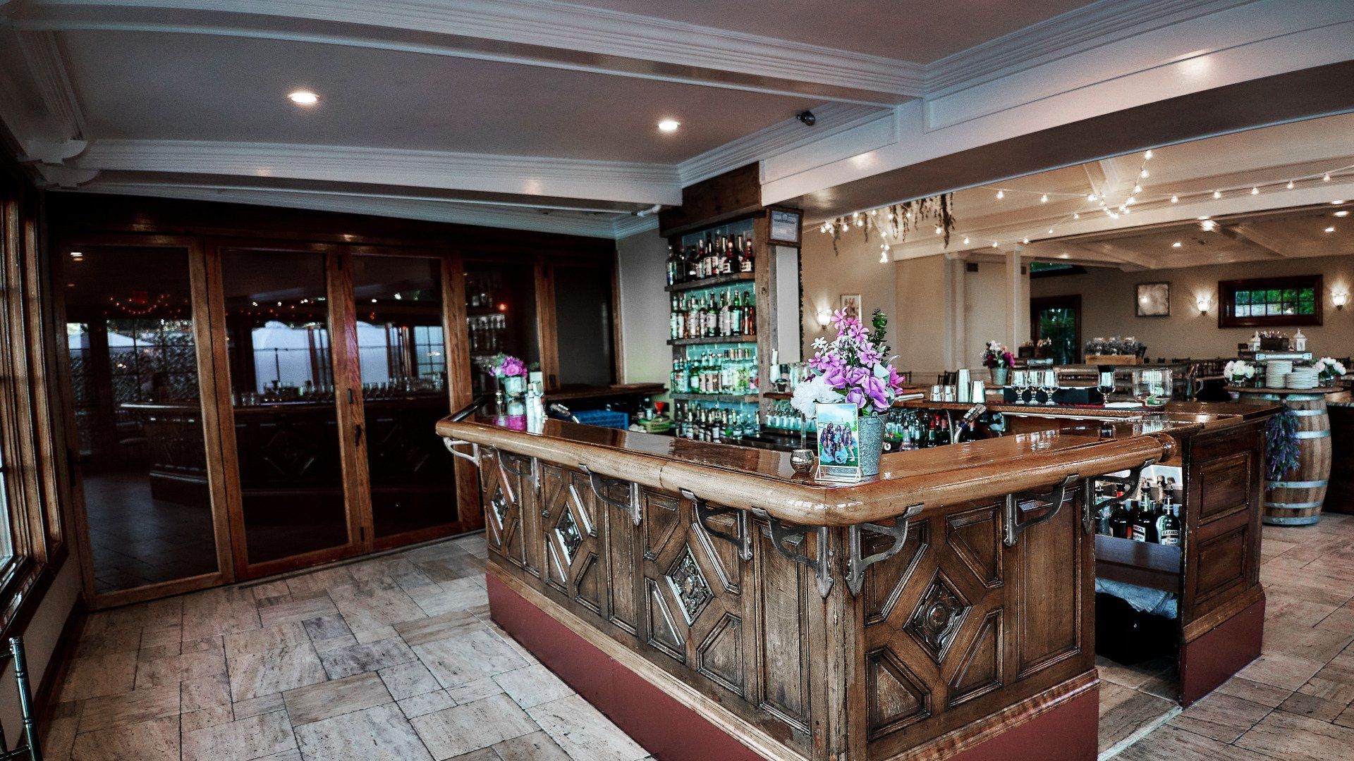 Top Shelf Bar at Riviera Waterfront Mansion Long Island wedding venue in Massapequa, NY