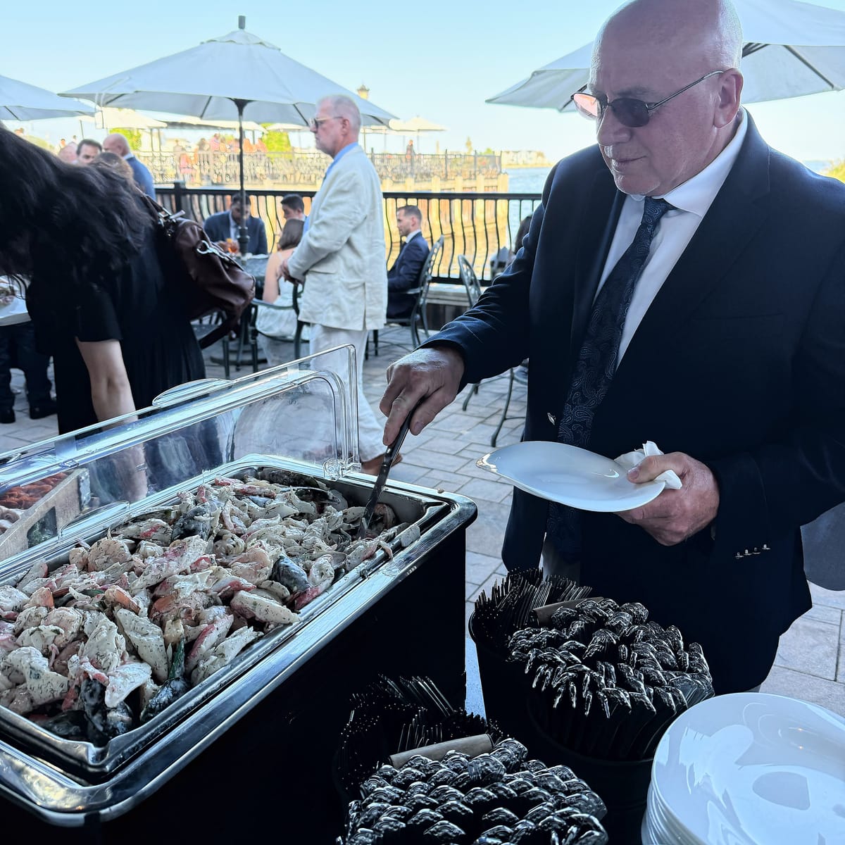 Chef inspired wedding catering and plated food at Riviera Waterfront Mansion, photo 2