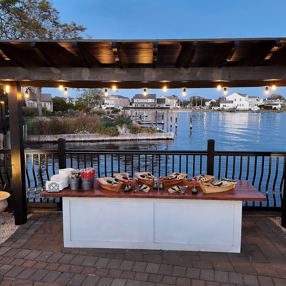 Wedding enhancements and exit stations at Riviera Waterfront Mansion, photo 7