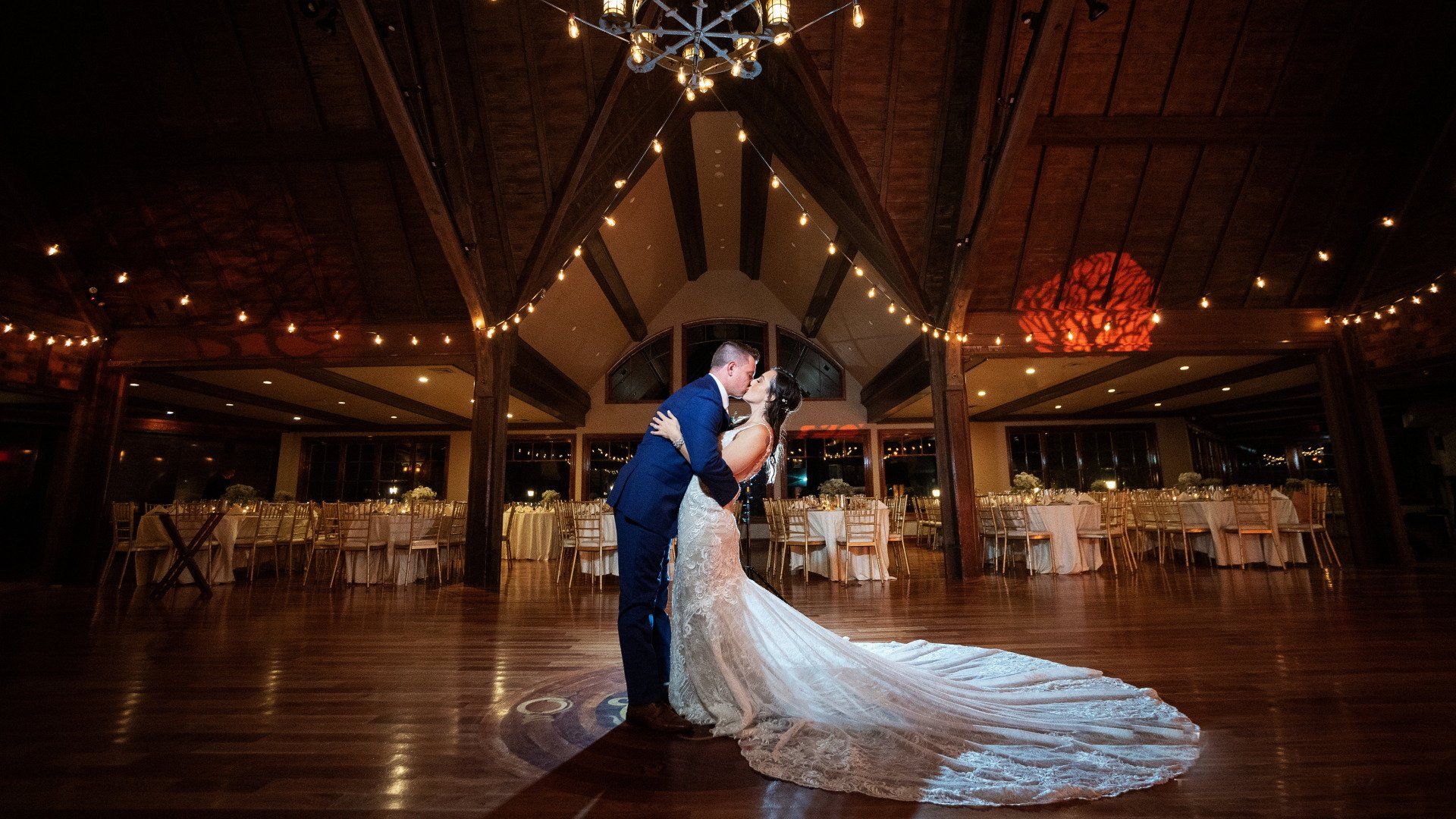 Grand ballroom wedding reception at Riviera Waterfront Mansion, photo 10