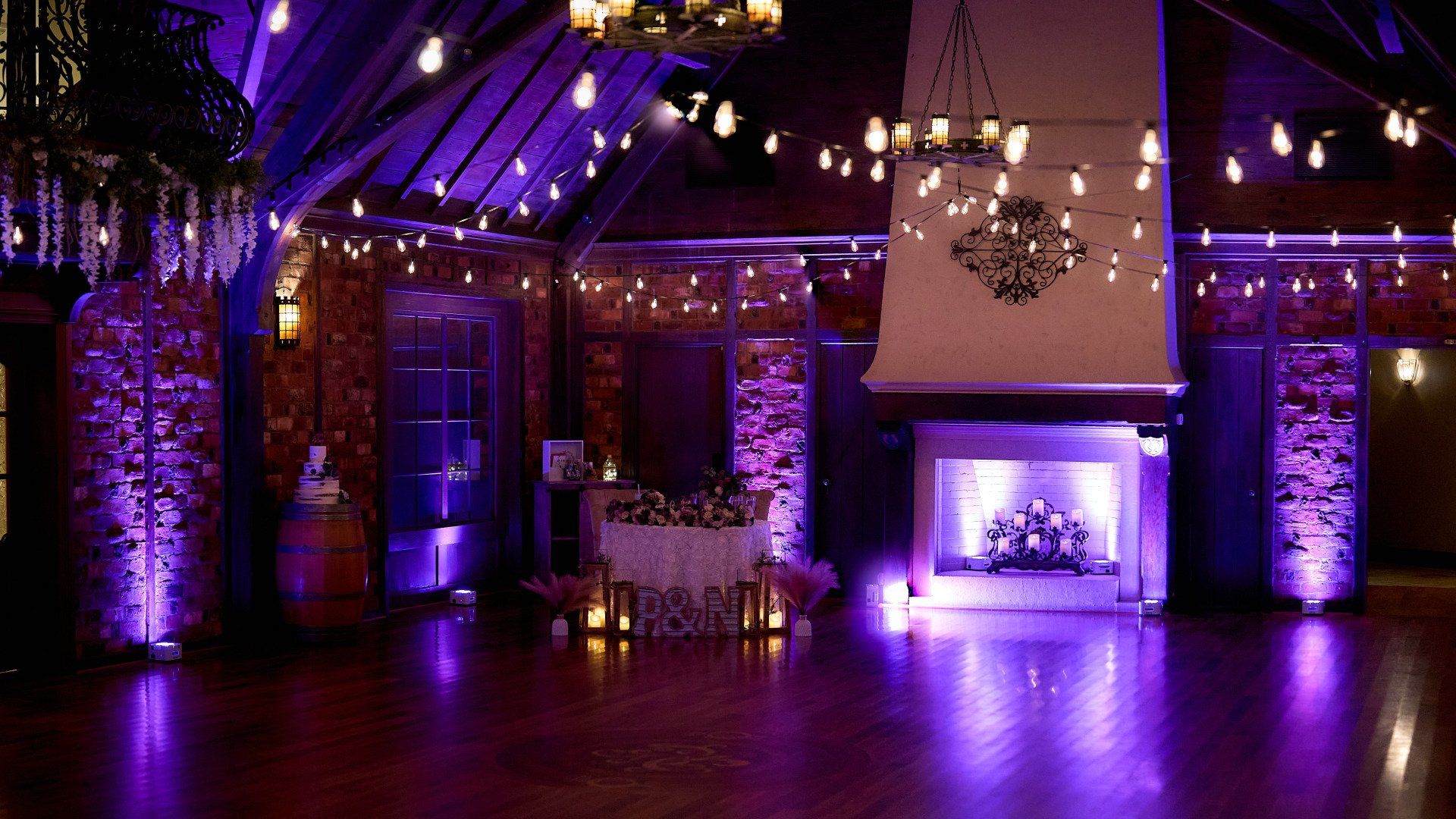 Grand ballroom wedding reception at Riviera Waterfront Mansion, photo 13