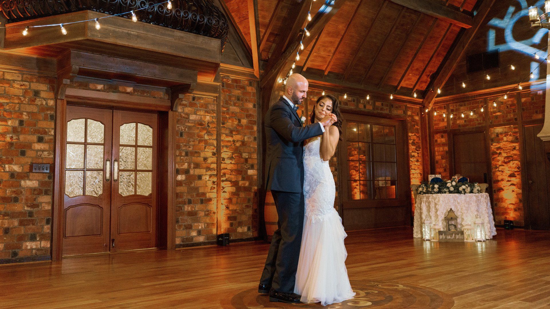 Grand ballroom wedding reception at Riviera Waterfront Mansion, photo 14