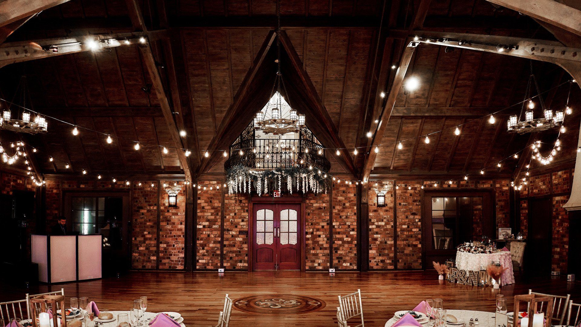 Grand ballroom wedding reception at Riviera Waterfront Mansion, photo 17