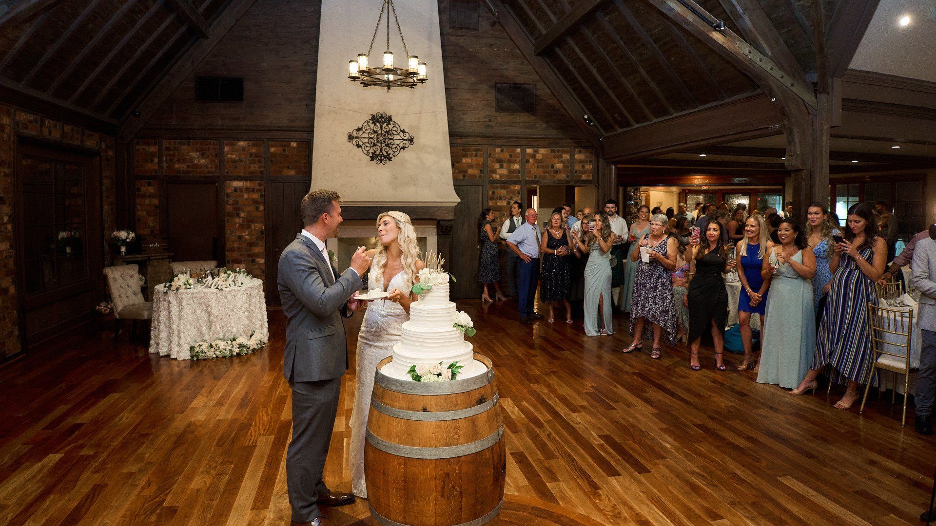 Grand ballroom wedding reception at Riviera Waterfront Mansion, photo 23
