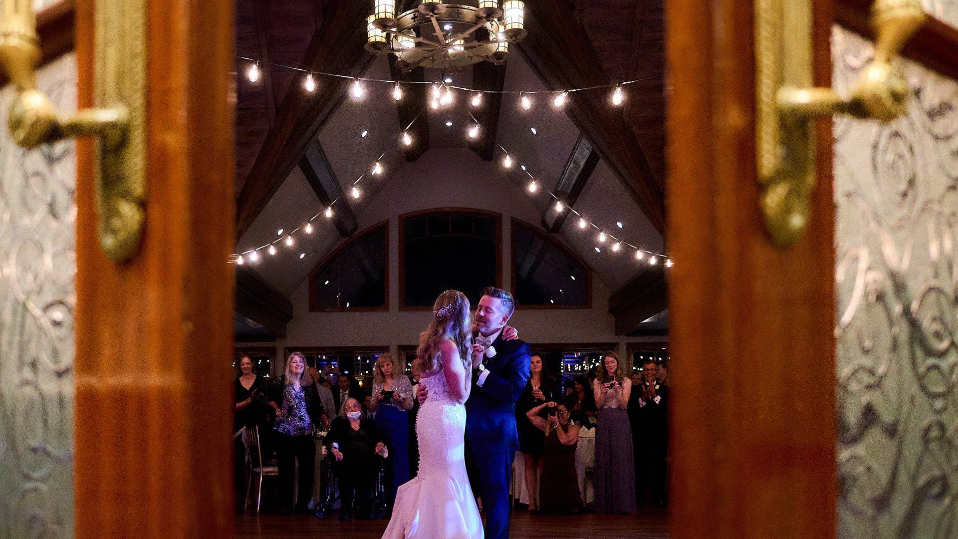 Grand ballroom wedding reception at Riviera Waterfront Mansion, photo 26